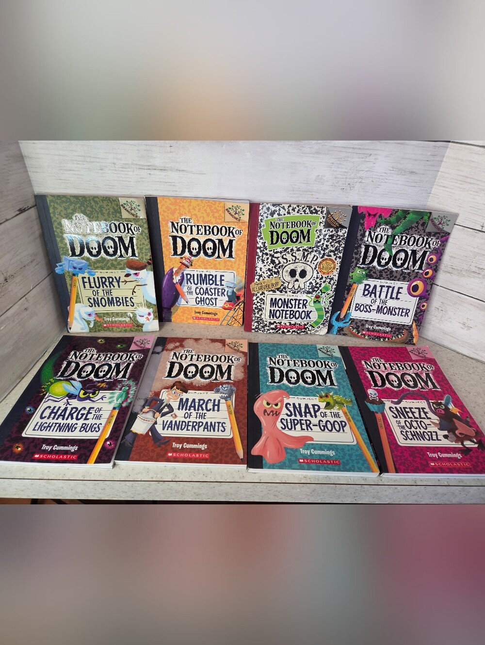 The Notebook of Doom Troy Cummings Scholastic Paperback Book Lot of 9